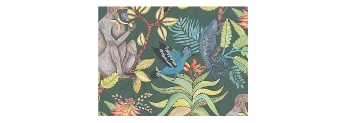 Carta da parati tropicale e della giungla