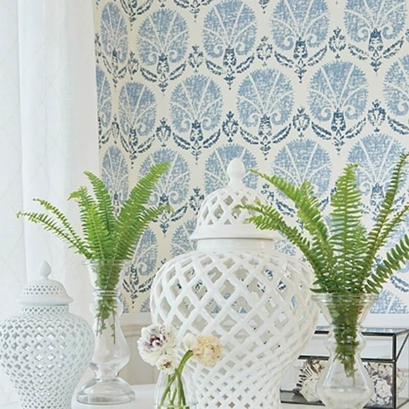 Turkish Damask Wallpaper - Thibaut Turkish Damask Wallpaper - Thibaut