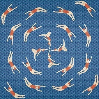 Let's Dance Swimmers Wallpaper 418,5x270 cm Coordonné