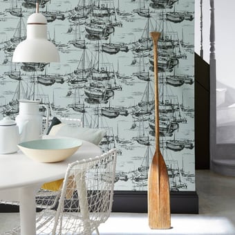 Zingara Wallpaper Cerulean Sea Little Greene