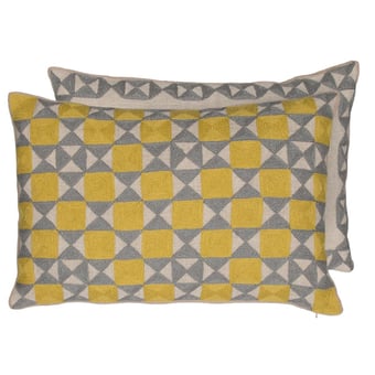 Cuscino Zellij Chartreuse/Ash Grey Niki Jones