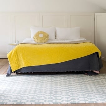 Bed cover Velvet Linen Chartreuse/Linen Niki Jones