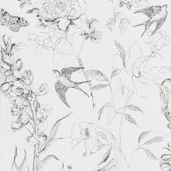Papel pintado Sibylla Garden Black/White Designers Guild