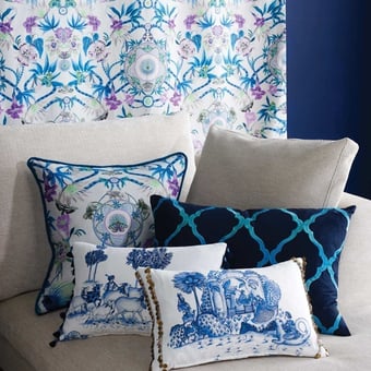 Tela brodé Jali Trellis Pink Matthew Williamson