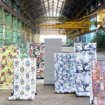 Papel pintado Flamboyant Bleuet Jean Paul Gaultier