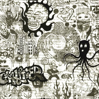 Papier peint Ernest Écru/Noir Jean Paul Gaultier