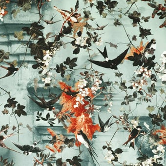 Papier peint Hirondelle Printemps Jean Paul Gaultier