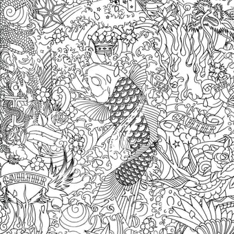 Papel pintado Horimono Argent Jean Paul Gaultier