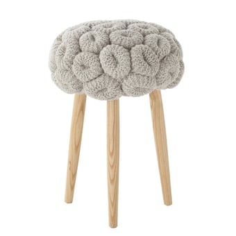 Tabouret Knitted Grey Grey Gan Rugs