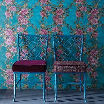 Papel pintado Rhodora Plum/Teal Osborne and Little