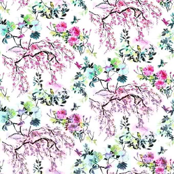 Chinoiserie Flower Outdoor Fabric Peony Designers Guild