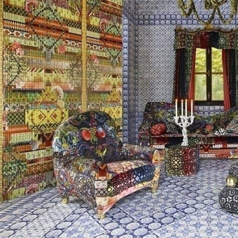Papel pintado mural panorámico Fetiche Arlequin Christian Lacroix