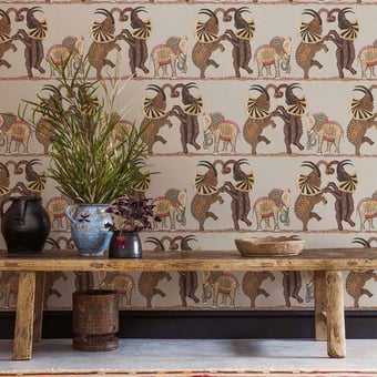 Papel pintado Safari Dance Beige/Taupe Cole and Son