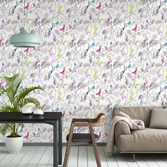Papel pintado Cockatoos Beige Osborne and Little
