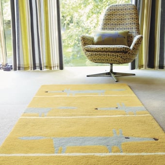 Tappeti Mr Fox Mustard 90x150 cm Scion