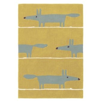 Tappeti Mr Fox Mustard 90x150 cm Scion