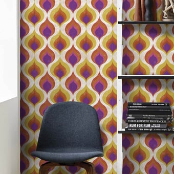 Ottoman Pattern Panel Orange/Yellow/Pink/Purple Mindthegap