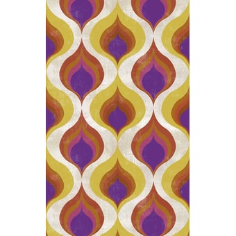 Ottoman Pattern Panel Orange/Yellow/Pink/Purple Mindthegap