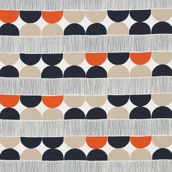 Octant Fabric Nutmeg/Paprika/Jet Scion