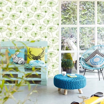 Papel pintado Dandelion Bleu Eijffinger