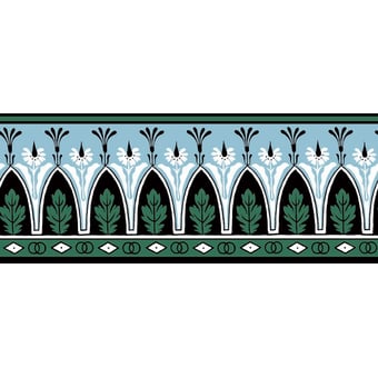 Bordüre Lola Montez Chocolat/Aqua Edmond Petit