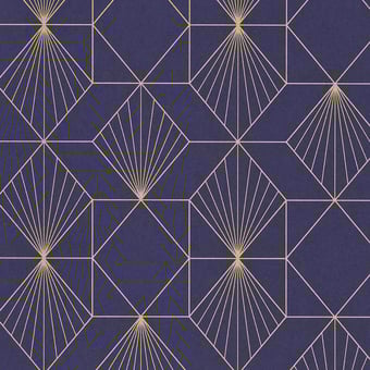 Papel pintado Shades Navy/Gold Eijffinger
