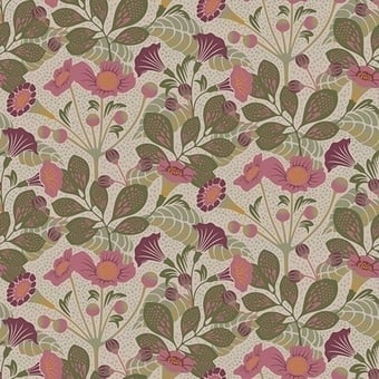 Wandverkleidung Vildtutaing Rose/vert Borastapeter