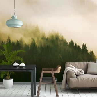 Papier peint panoramique Into the woods Fire Forest 418,5x270 cm Coordonné