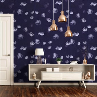 Jellyfish Wallpaper Black Coordonné