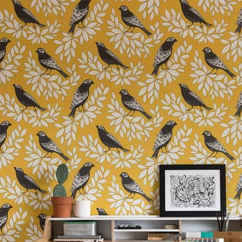 Songbird Wallpaper Slate MissPrint