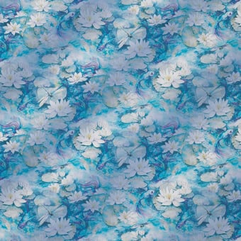 Tela Water Lily Sheer Sheer Azure Matthew Williamson