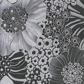 Anemones Metallic Wall Covering Anthracite Missoni Home