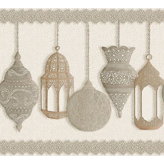 Fez Border Gilver/Parchment Cole and Son
