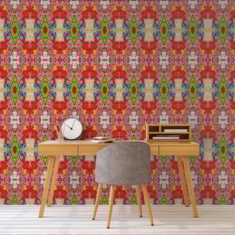 Papier Peint Mexican Rouge Curious Collections