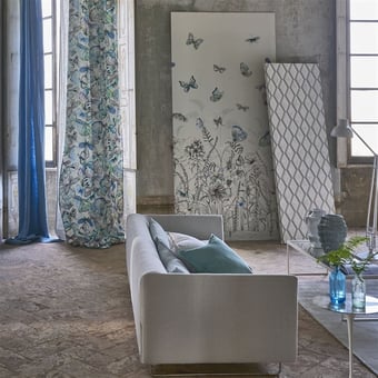 Papillons Fabric Cobalt Designers Guild