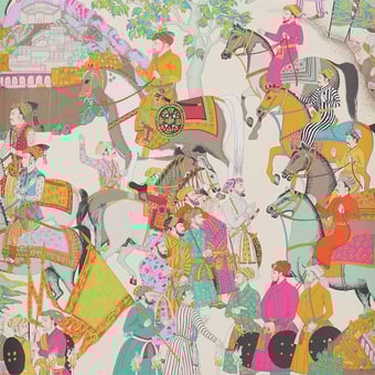 Dara Wallpaper Turquoise Manuel Canovas