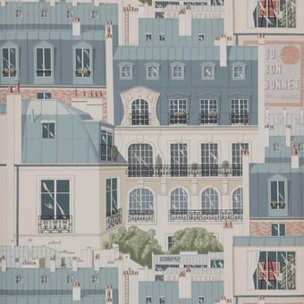 Tapete Les Toits de Paris Vert de gris Manuel Canovas