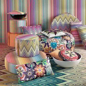 Tela Passiflora Giant Arancio multicolor Missoni Home