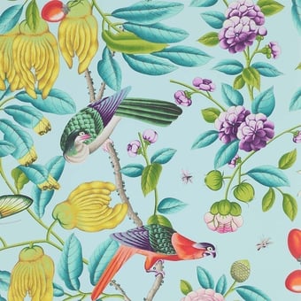 Tapete Serenpid Turquoise Manuel Canovas