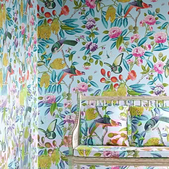 Tapete Serenpid Turquoise Manuel Canovas