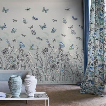 Papel pintado mural panorámico Papillons Birch Designers Guild