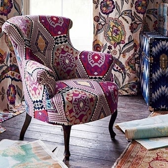 Magic Carpet Fabric Woodsmoke Mulberry