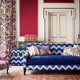 Carousel Fabric Spice/Plum Mulberry