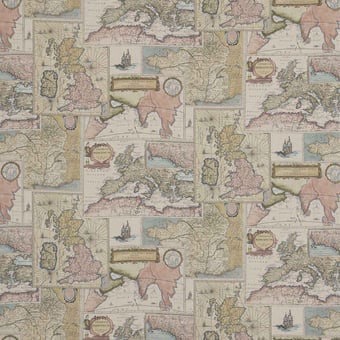 Bohemian Travels Fabric Sand Mulberry