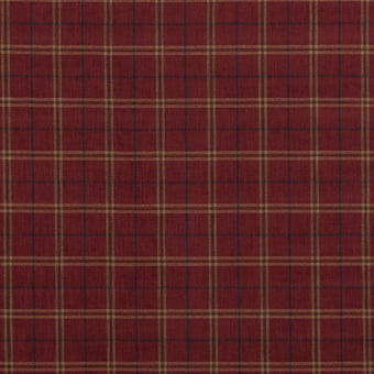 Haddon Check Fabric Woodsmoke Mulberry