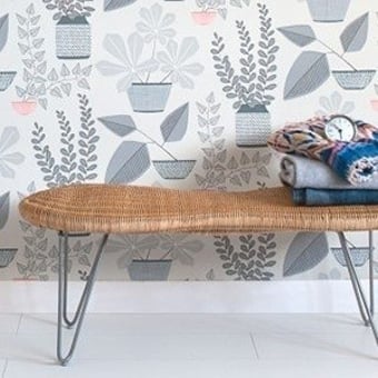 Papel pintado House Plants Turquoise MissPrint