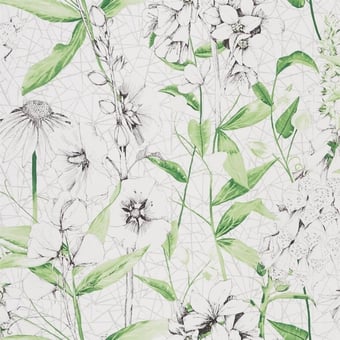 Emilie Wallpaper Aqua Designers Guild