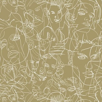 Papier peint Gouache Nude Jean Paul Gaultier