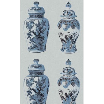 Poterie Wall covering Bleu Flamant