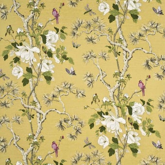 Tessuto Tree Peony Aqua/Pink GP & J Baker